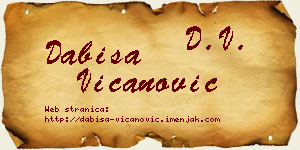 Dabiša Vicanović vizit kartica